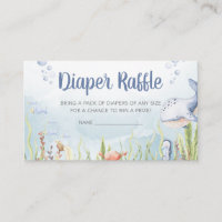 Blauw Onder de Zee Baby Shower Luier Raffle