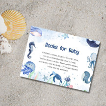 Blauw Onder het zee baby shower Book Enclosure Kaa