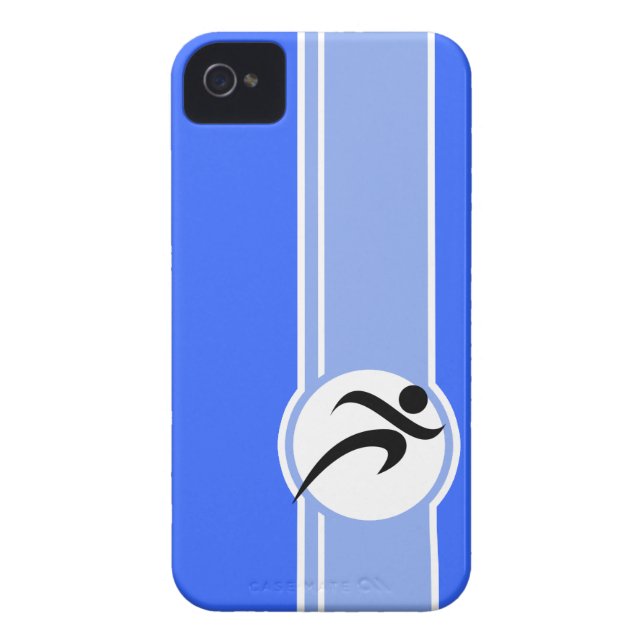 Blauw onderweg Case-Mate iPhone case (Achterkant)