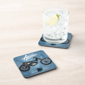 Blauw Onderzetter motorfiets | Set Onderzetter mot (Rechterzijde)