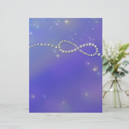 Blauw oneindig symbool Infinite Love Twinking (Staand voorkant)