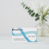 Blauw oneindig visitekaartje (Staand voorkant)