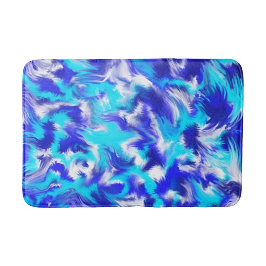 Blauw onttrokken badmat (Voorkant)