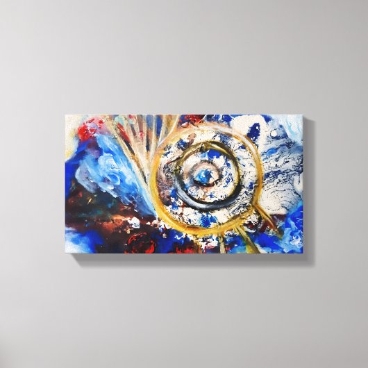 Blauw ontwerp canvas afdruk (Voorkant)