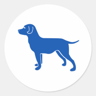 Blauw ontwerp ronde sticker