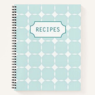 Blauw ontworpen recept notitieboek