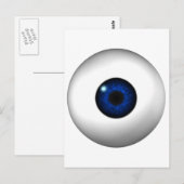 blauw oog briefkaart (Voorkant / Achterkant)