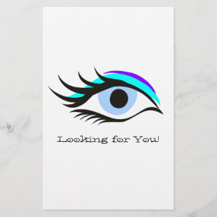 Blauw oog briefpapier