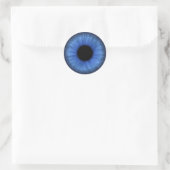 blauw oog is schattig ronde sticker (Tas)
