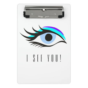 Blauw oog mini klembord