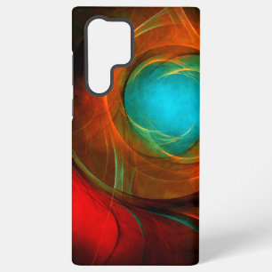 Blauw oog modern abstracte fijne kunst koel patroo samsung galaxy hoesje