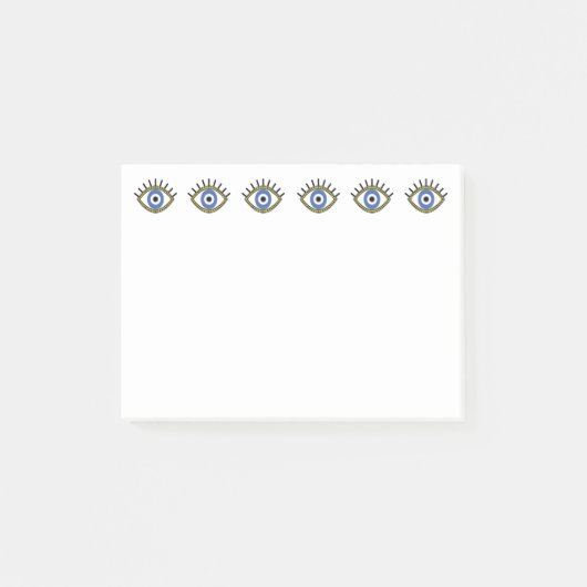 Blauw oog, succes, griekboze oogbescherming  post-it® notes (Voorkant)