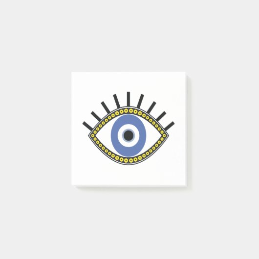 Blauw oog, succes, griekboze oogbescherming post-it® notes (Voorkant)