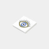 Blauw oog, succes, griekboze oogbescherming post-it® notes (Schuin)