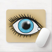 Blauw oogpictogram muismat (Met muis)