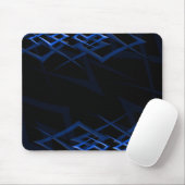 Blauw op Black "Thorn" Mousepad Muismat (Met muis)