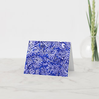 Blauw op Blauw Bedankt Card