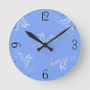 Blauw op blauw ronde klok