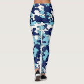 Blauw op blauwe Leggings van Camo (Achterkant)