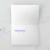 Blauw op blauwe papaver kaart (Binnen)