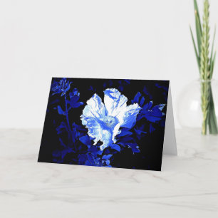 Blauw op blauwe papaver kaart