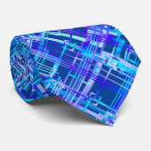 Blauw op Blue Argyle Stropdas (Opgerold)