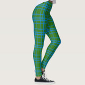 Blauw op groen Tartan Plaid Pattern Design Leggings