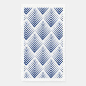 Blauw op witte ventilatoren Art Deco Pattern Servet (Voorkant)