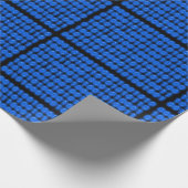 Blauw op zwarte binaire code cadeaupapier (Hoek)