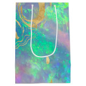 Blauw Opal | Gift Bags voor winkels Medium Cadeauzakje (Achterkant)