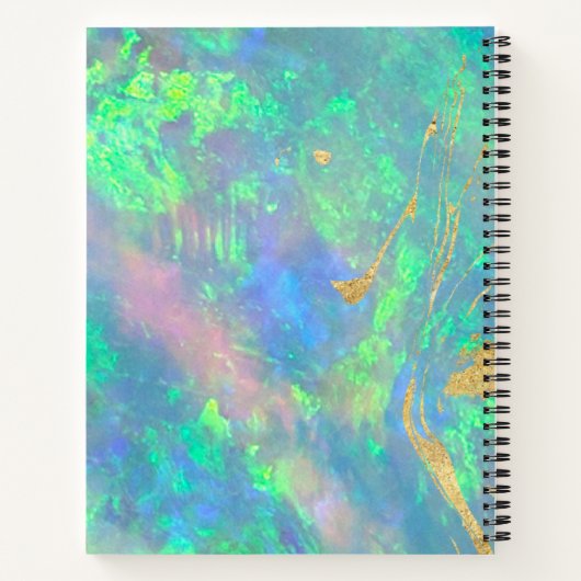 Blauw Opal Serenity Notitieboek (Achterkant)