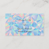 Blauw Opal Stone Design visitekaartje (Achterkant)