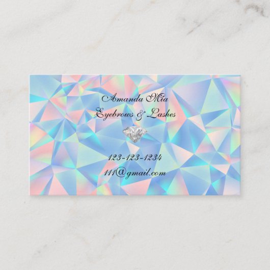 Blauw Opal Stone Design visitekaartje (Voorkant)