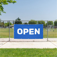 Blauw OPEN Banner