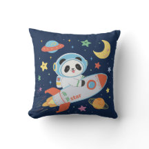 blauw-oranje astronaut Panda
