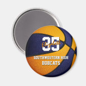 blauw oranje basketbalteam kleuren magneet (Voorkant / Achterkant)