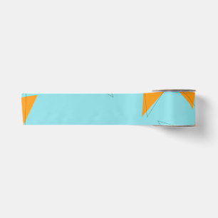 Blauw, oranje, cool, trendy, modern driehoekspatro lint
