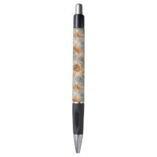 Blauw Oranje Crème Bloemen Altijd Pen
