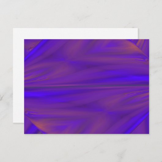 Blauw Oranje en Paars Abstract Design Pattern Briefkaart (Voorkant / Achterkant)