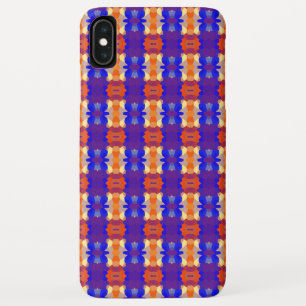 Blauw Oranje Geel Patroon iPhone XS Max Hoesje
