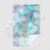 Blauw, Oranje, geel, witte Abstracte kunst Golfhanddoek (Insitu)