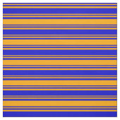 Blauw & Oranje gevoerd patroon Stof (Swatch)