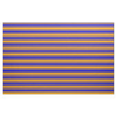 Blauw & Oranje gevoerd patroon Stof (Fat Quarter)