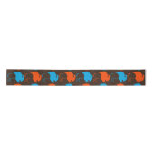 blauw oranje grijs veel buffels lint (Voorkant)