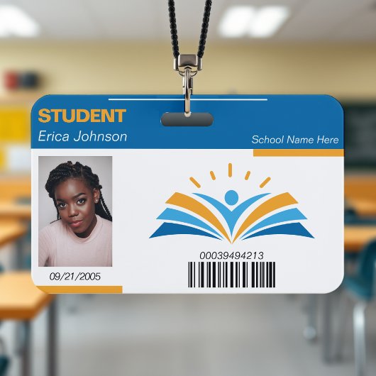 Blauw & Oranje School College Universiteit Student Badge