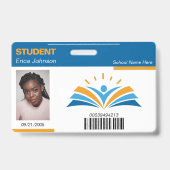 Blauw & Oranje School College Universiteit Student Badge (Voorzijde)