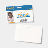 Blauw & Oranje School College Universiteit Student Badge (Voor- en achterkant)