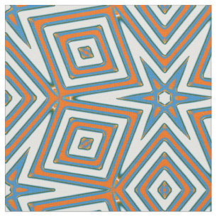 Blauw & Oranje strandpatroon Stof