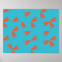 Blauw, oranje, trillend, trendy geometrisch patroo