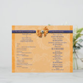 Blauw oranje trouwprogramma PERSONALIZE (Staand voorkant)